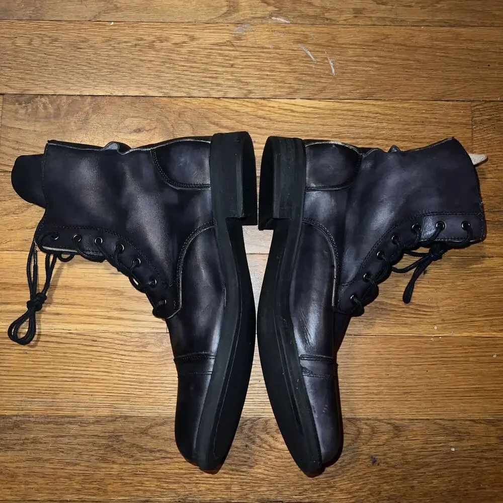 Bed Stu Troop Handwash Leather Combat Boots Men Size 10.5/Women 12 NEW.NWOB.DS